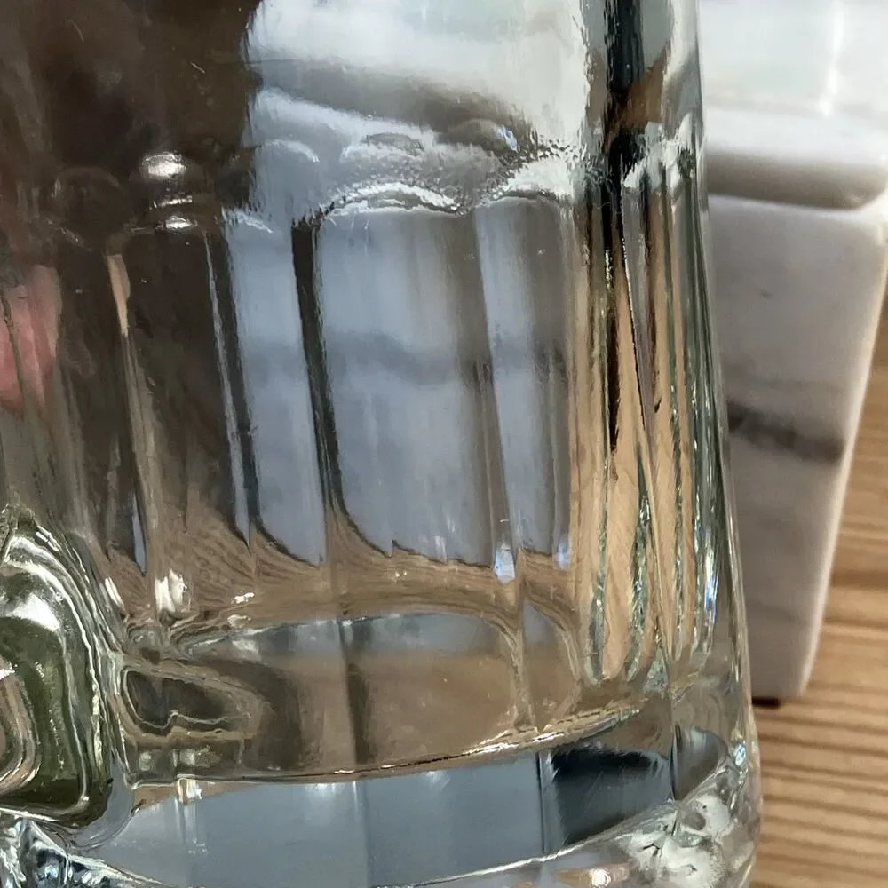 Vintage A & W Heavy Root Beer Glass Mug 6” Tall Thumbprint Pattern At Top